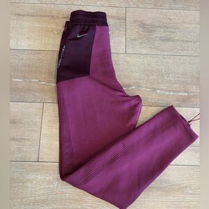 Nike Therma-FIT Women's Running Pants XS Burgundy